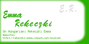 emma rekeczki business card